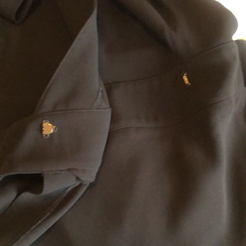 Evan-Picone Black Wrap Dress - 10P - Picture 7 of 10